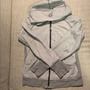 Gray Striped Lululemon Scuba Hoodie